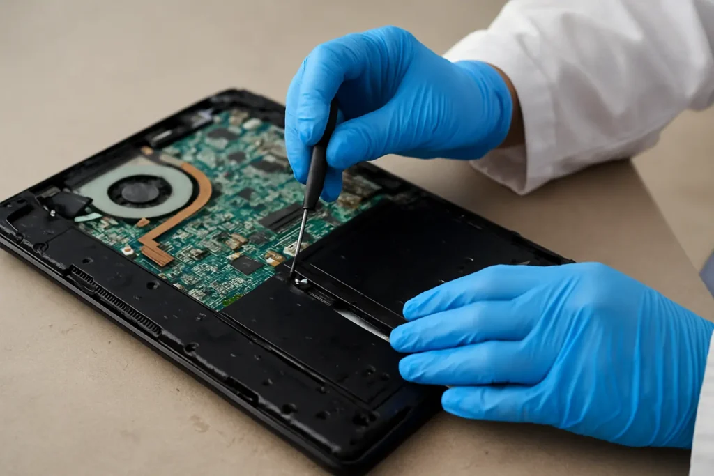 Water-Damaged Laptop