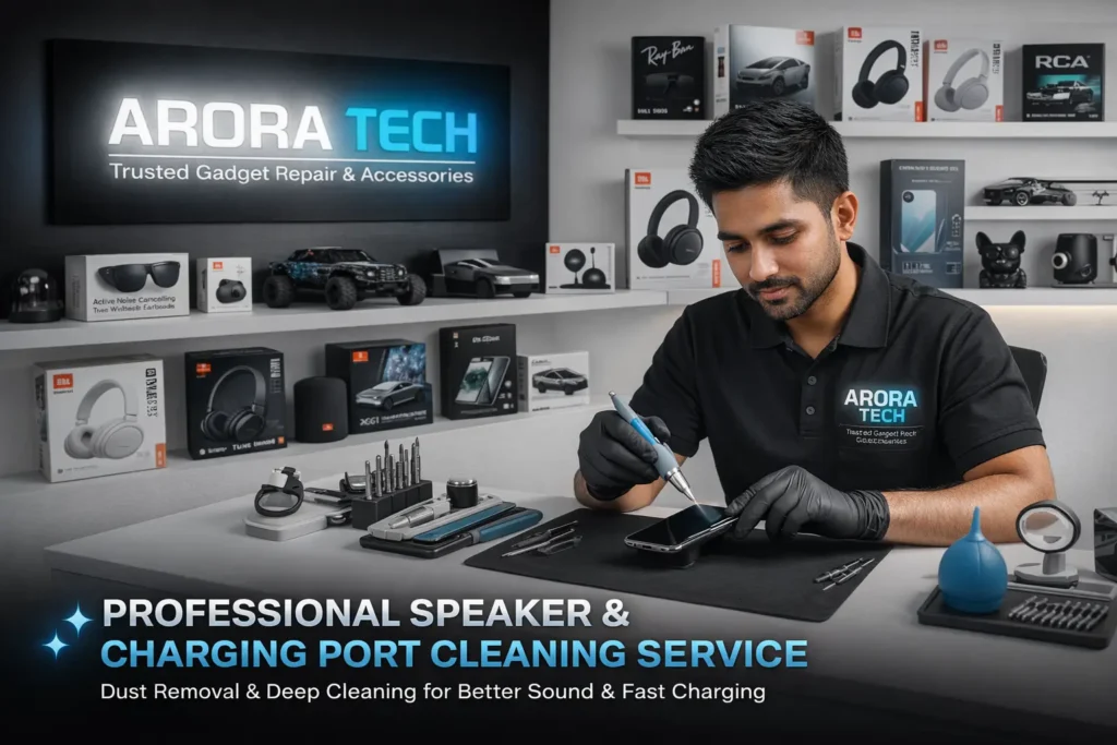 Professional Speaker & Charging Port Cleaning Service