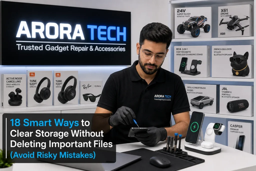 clear storage without deleting important files