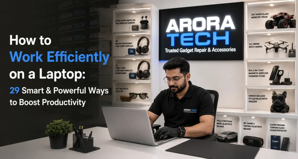 how to work efficiently on a laptop