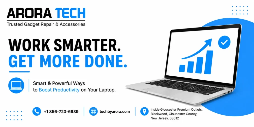 how to work efficiently on a laptop
