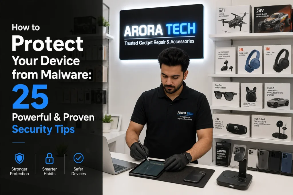 how to protect your device from malware